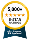 5 Star Excellence award from Shopper Approved for collecting at least 100 5 star reviews