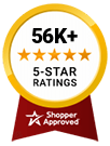 5 Star Excellence award from Shopper Approved for collecting at least 100 5 star reviews