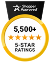 5 Star Excellence award from Shopper Approved for collecting at least 100 5 star reviews