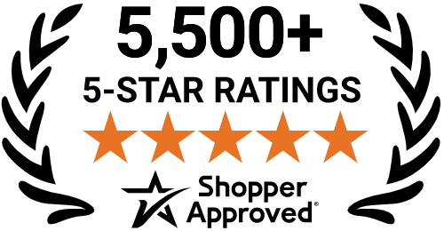 5 Star Excellence award from Shopper Approved for collecting at least 100 5 star reviews