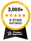 5 Star Excellence award from Shopper Approved for collecting at least 100 5 star reviews