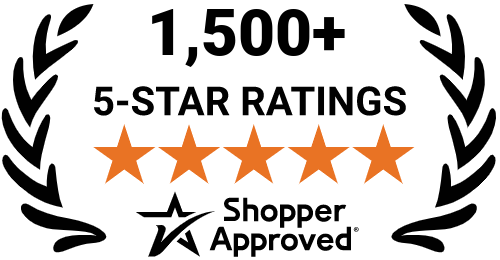 5 Star Excellence award from Shopper Approved for collecting at least 100 5 star reviews