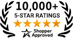 5 Star Excellence award from Shopper Approved for collecting at least 100 5 star reviews