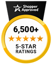 5 Star Excellence award from Shopper Approved for collecting at least 100 5 star reviews