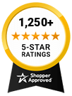 5 Star Excellence award from Shopper Approved for collecting at least 100 5 star reviews