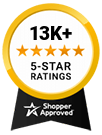 5 Star Excellence award from Shopper Approved for collecting at least 100 5 star reviews