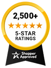 5 Star Excellence award from Shopper Approved for collecting at least 100 5 star reviews