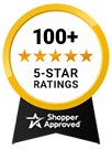 5 Star Excellence award from Shopper Approved for collecting at least 100 5 star reviews