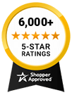 5 Star Excellence award from Shopper Approved for collecting at least 100 5 star reviews