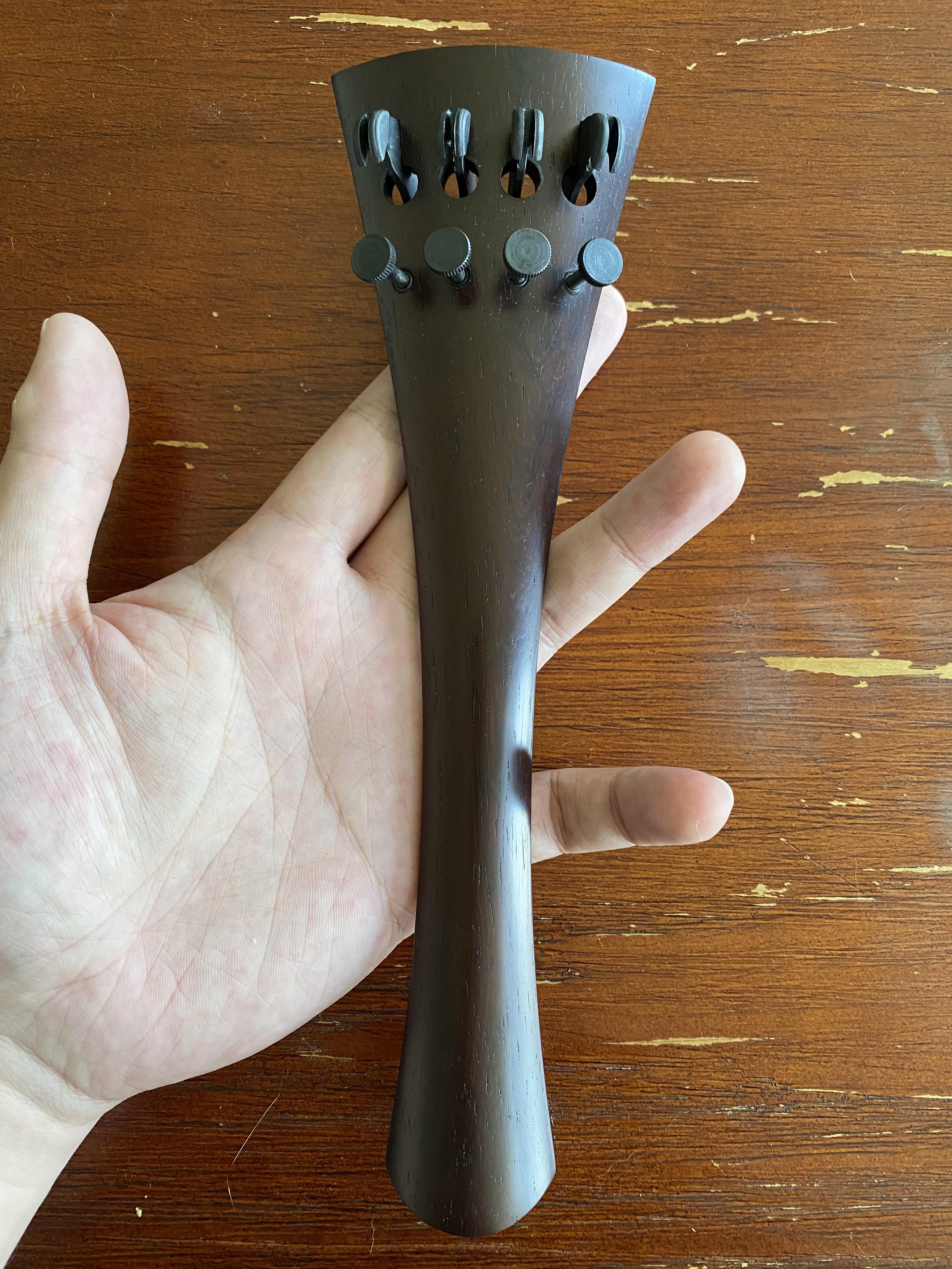 Harmonie French Model Cello Tailpiece, 235mm, Rosewood with Tuners