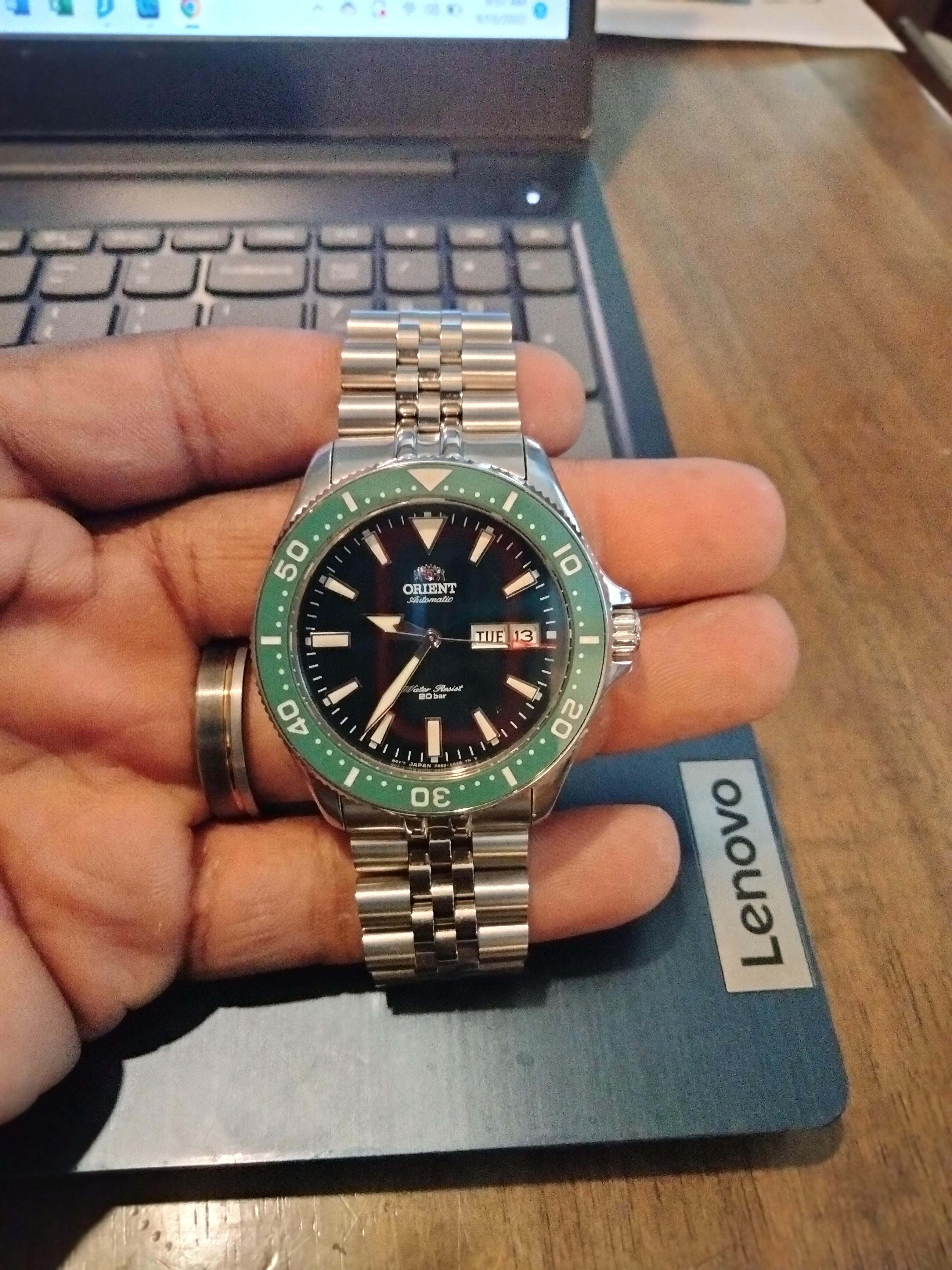 Green Luminous Ceramic Bezel Insert for Seiko SKX007, SKX009, SKX011  watches #C27
