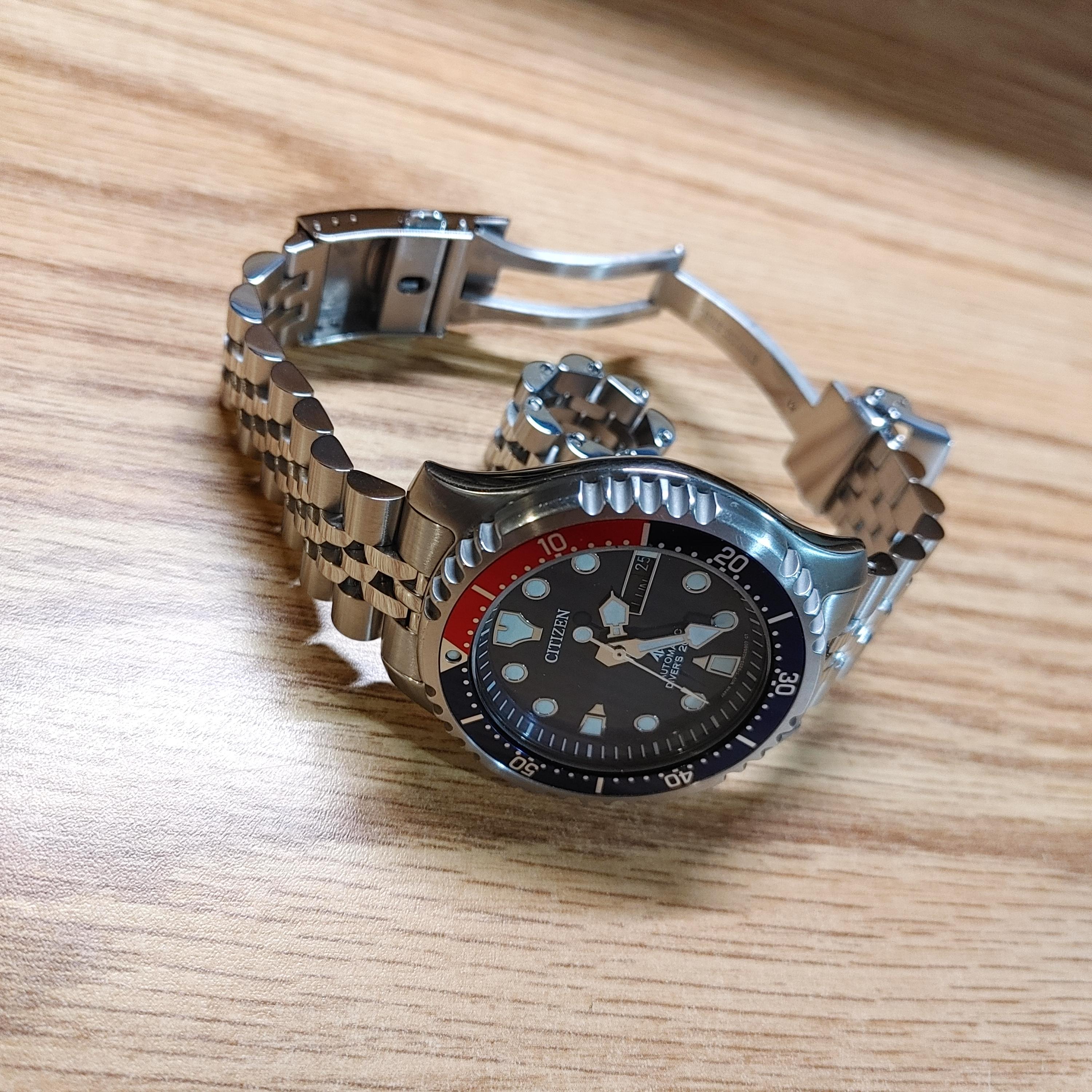 Islander 20mm Brushed Solid-Link Watch Bracelet for Citizen ProMaster Quartz Dive Watch #BRAC-35