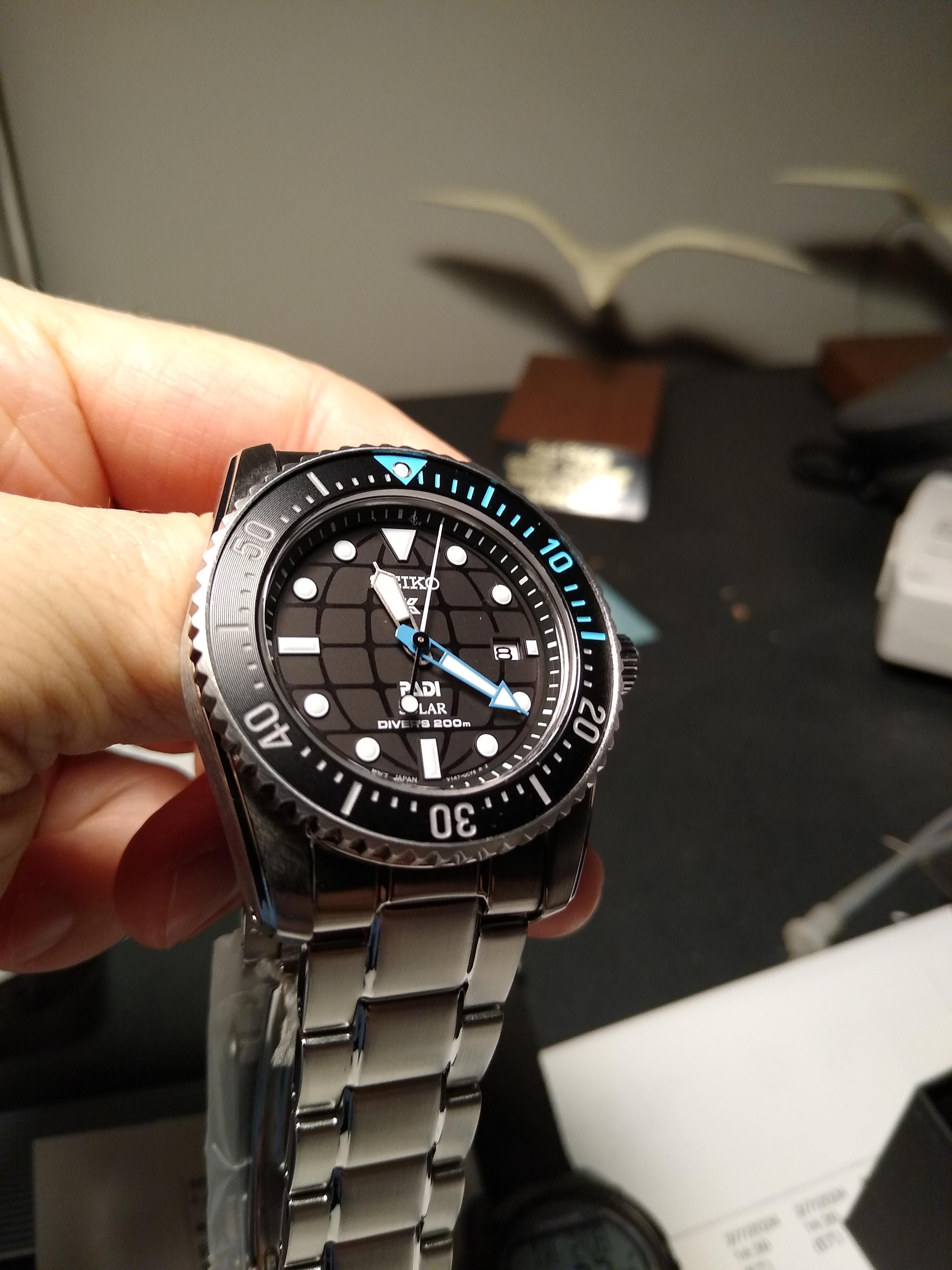 Seiko Prospex Padi Special Edition Solar Diver's SNE575 SNE575P1 SNE575P  200M Men's Watch 