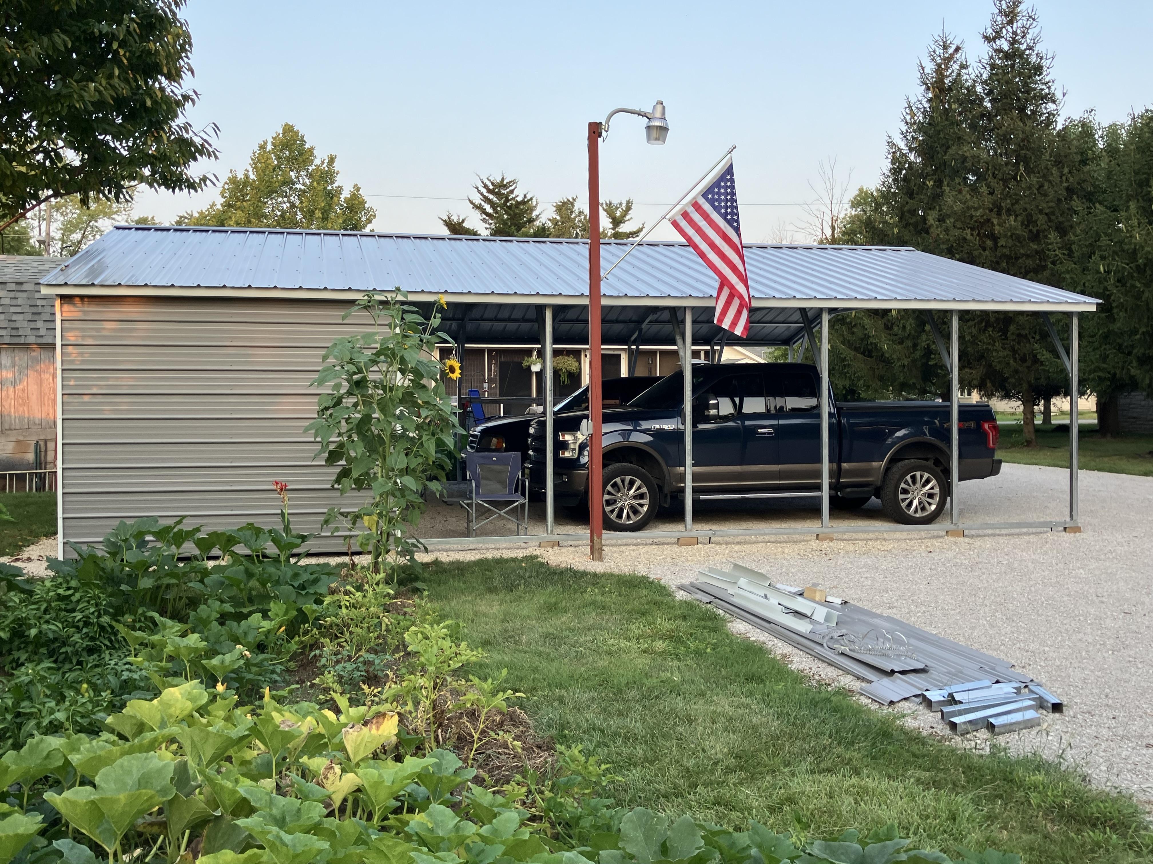 26x35 Regular Roof Triple Wide Carport - Alan's Factory Outlet