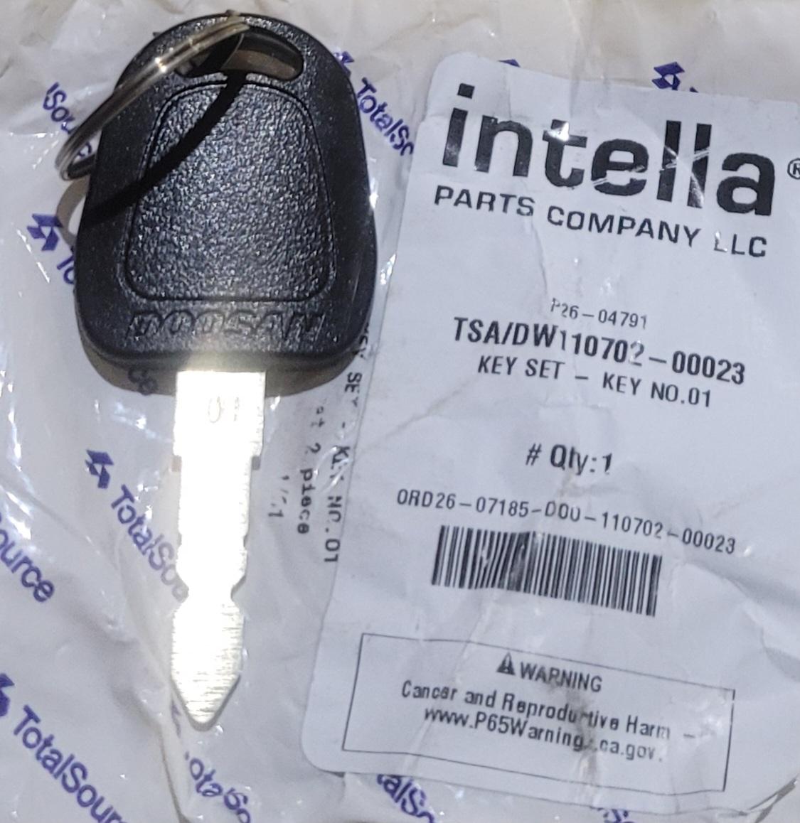 Doosan 110702-00023 KEY SET - KEY NO.01