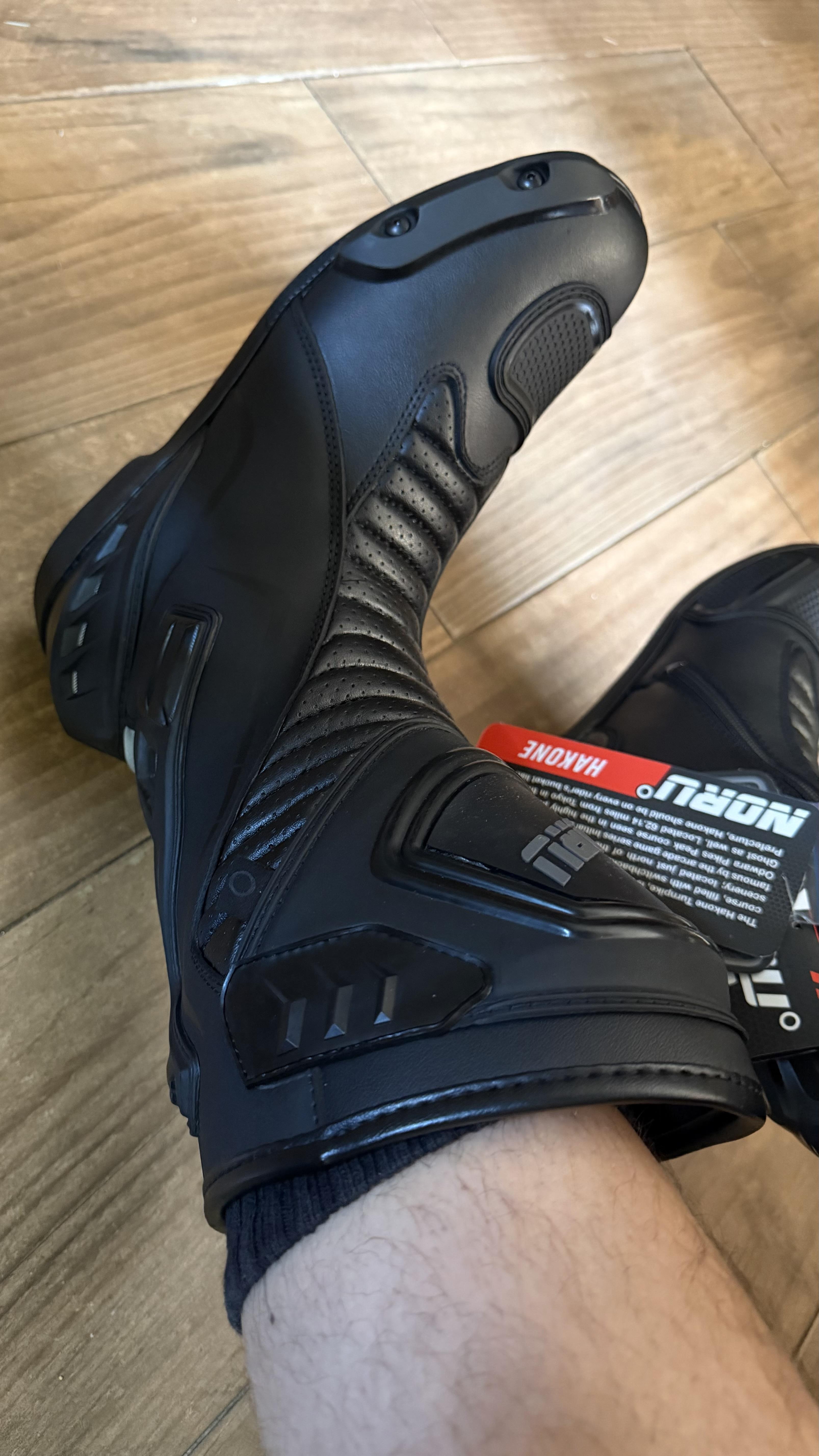 NORU Hakone Black Moyorcycle Riding Boots Men\'s Size 11 NORU Hakone Black Boots - Speed Addicts main image 2
