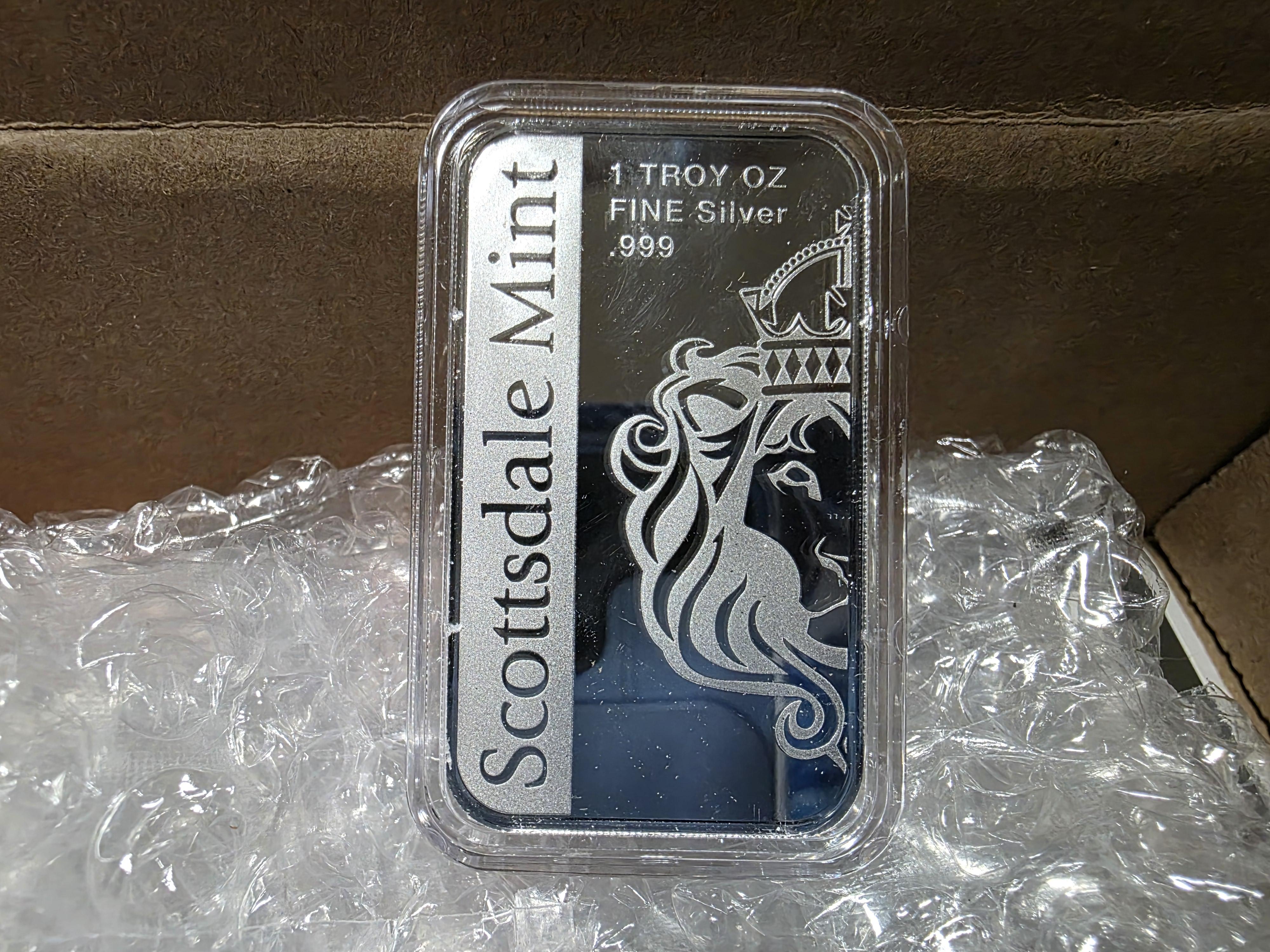 Buy 1 oz Scottsdale Mint Silver Bar - Archangel Michael | SD Bullion