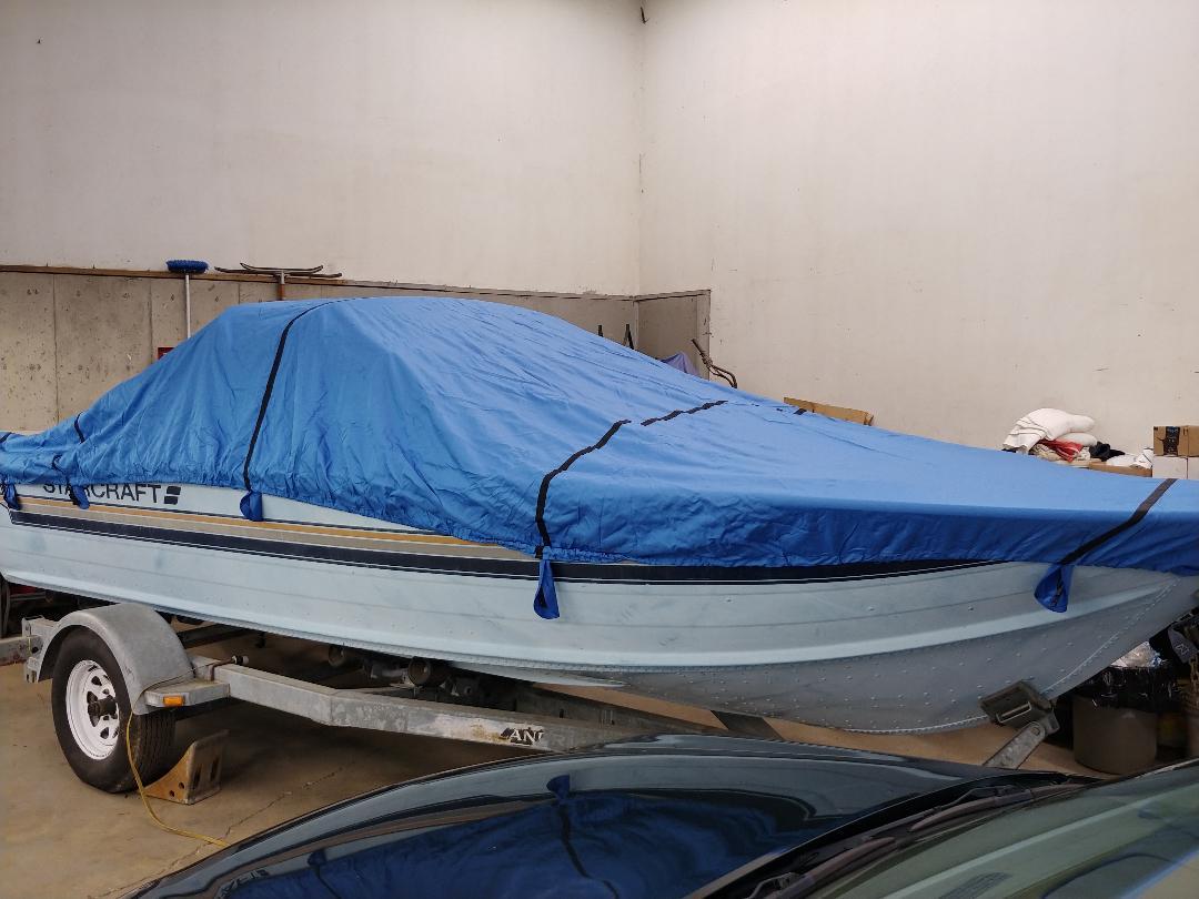 BLUE BOAT COVER FITS HYDRO-STREAM VECTOR O/B ALL YEARS