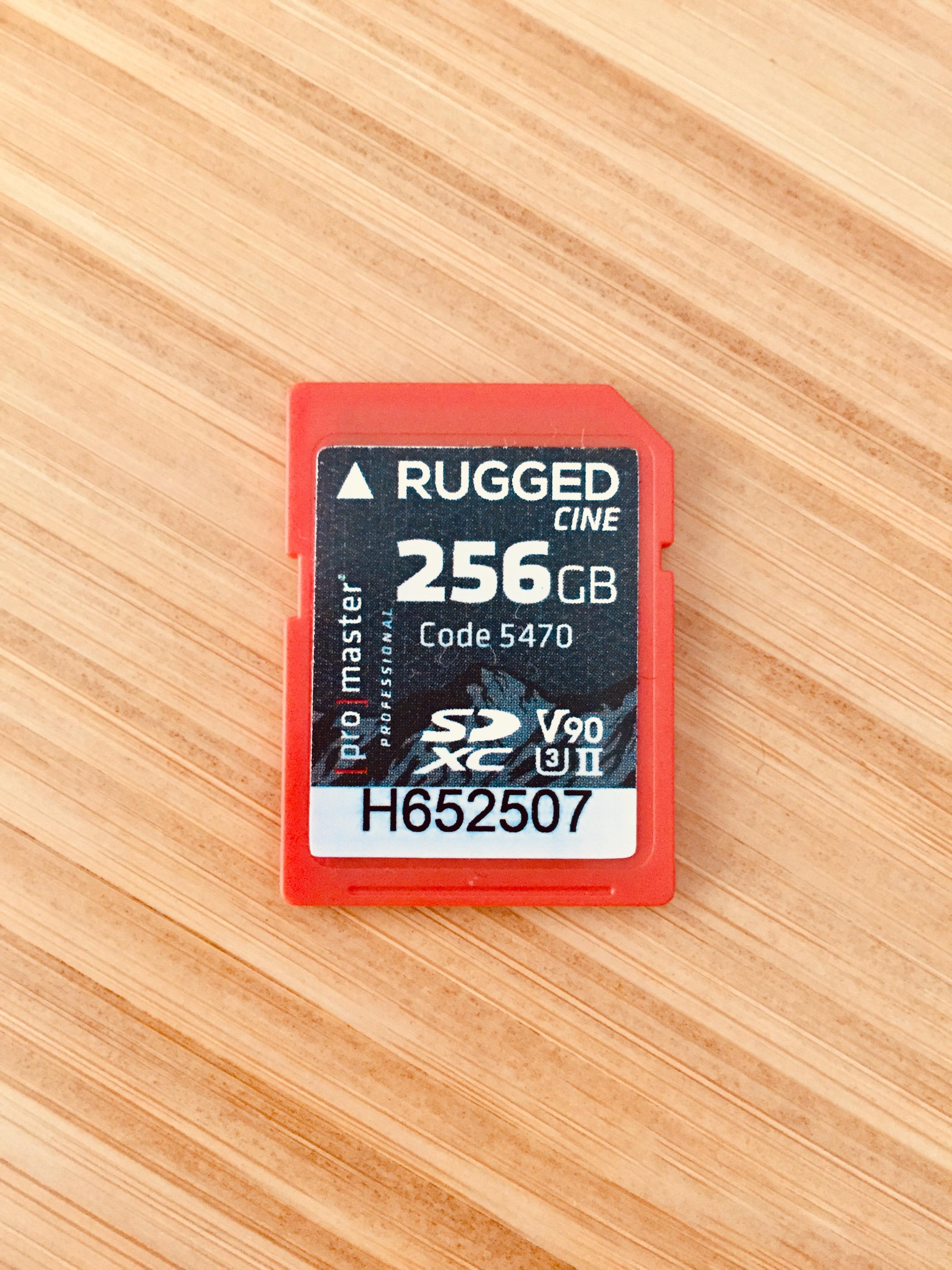 SDXC 256GB Rugged CINE UHS-II